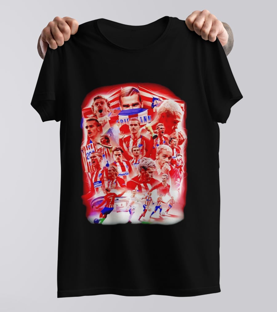 Atlético De Madrid Antoine Griezmann Fan Collage 2026 T-Shirt