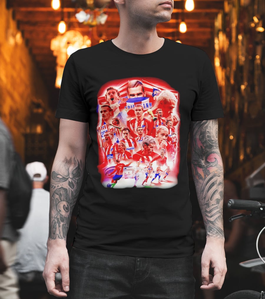 Atlético De Madrid Antoine Griezmann Fan Collage 2026 T-Shirt