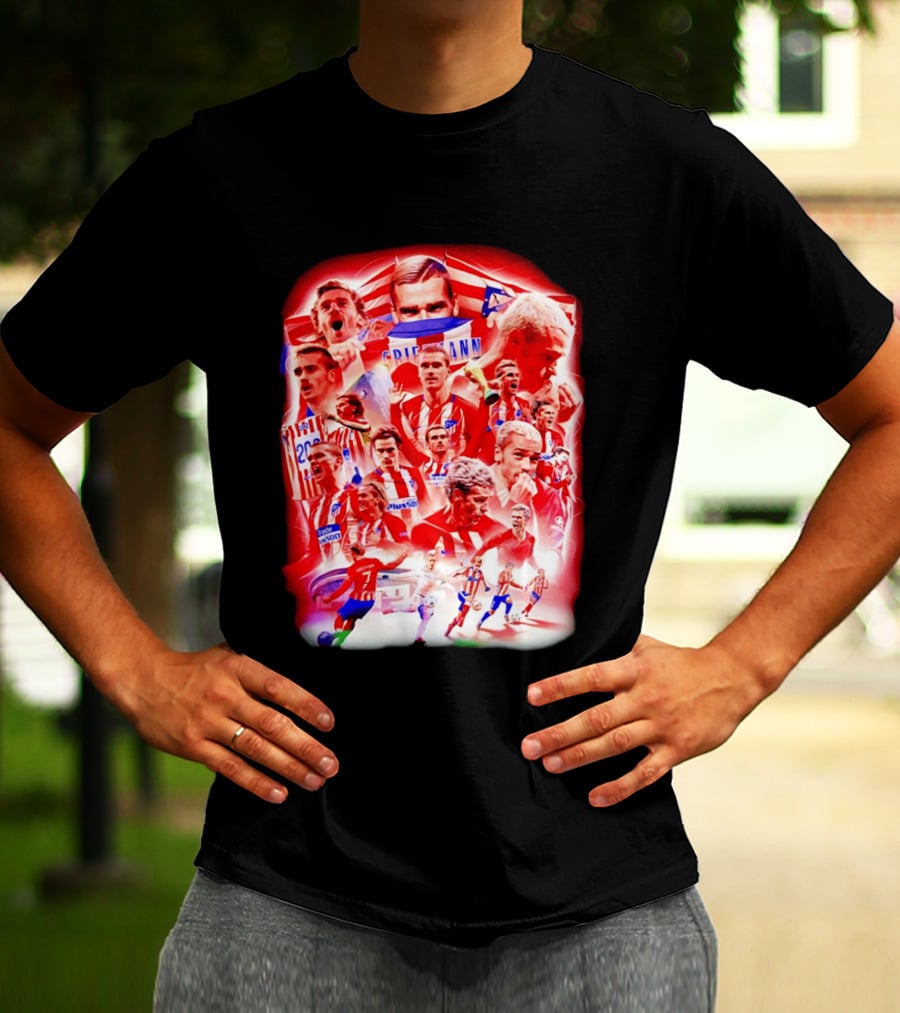 Atlético De Madrid Antoine Griezmann Fan Collage 2026 T-Shirt