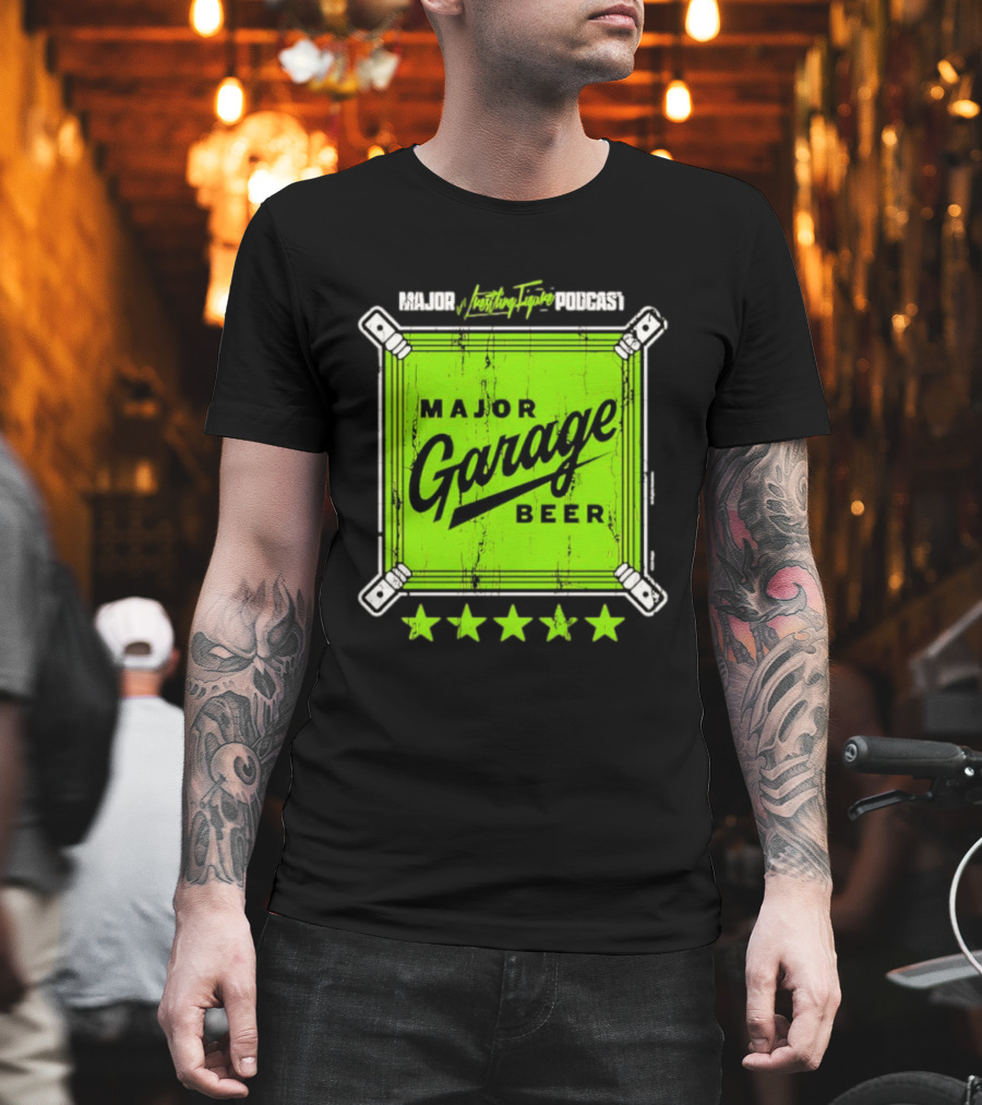 Major Garage Beer Lime 2026 Podcast T-Shirt