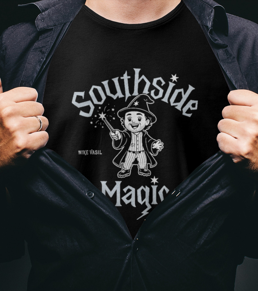 Southside Magic Mike Vasil Wizard With Wand And Starry Hat T-Shirt