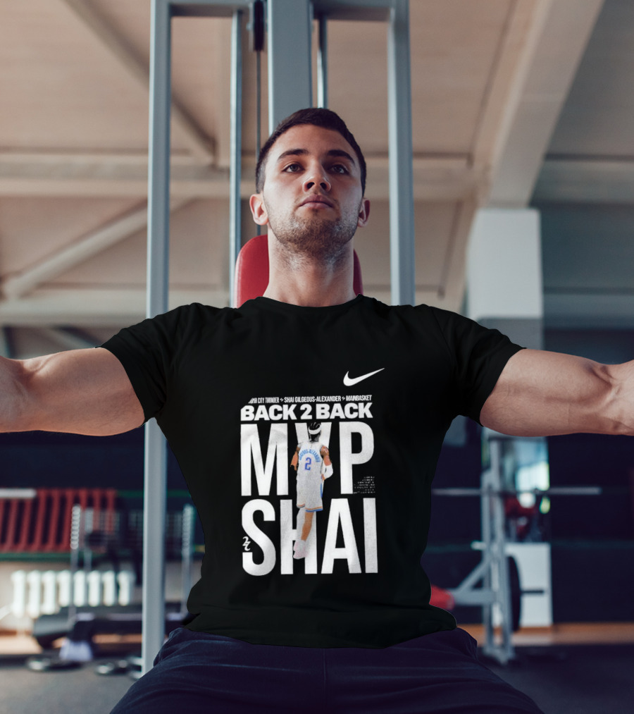 SGA Shai Gilgeous Alexander Back 2 Back MVP OKC Thunder Nike T-Shirt