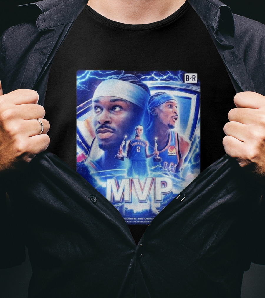 Shai Gilgeous Alexander MVP Thunder 2024 Electrifying Tribute B/R Edition T-Shirt