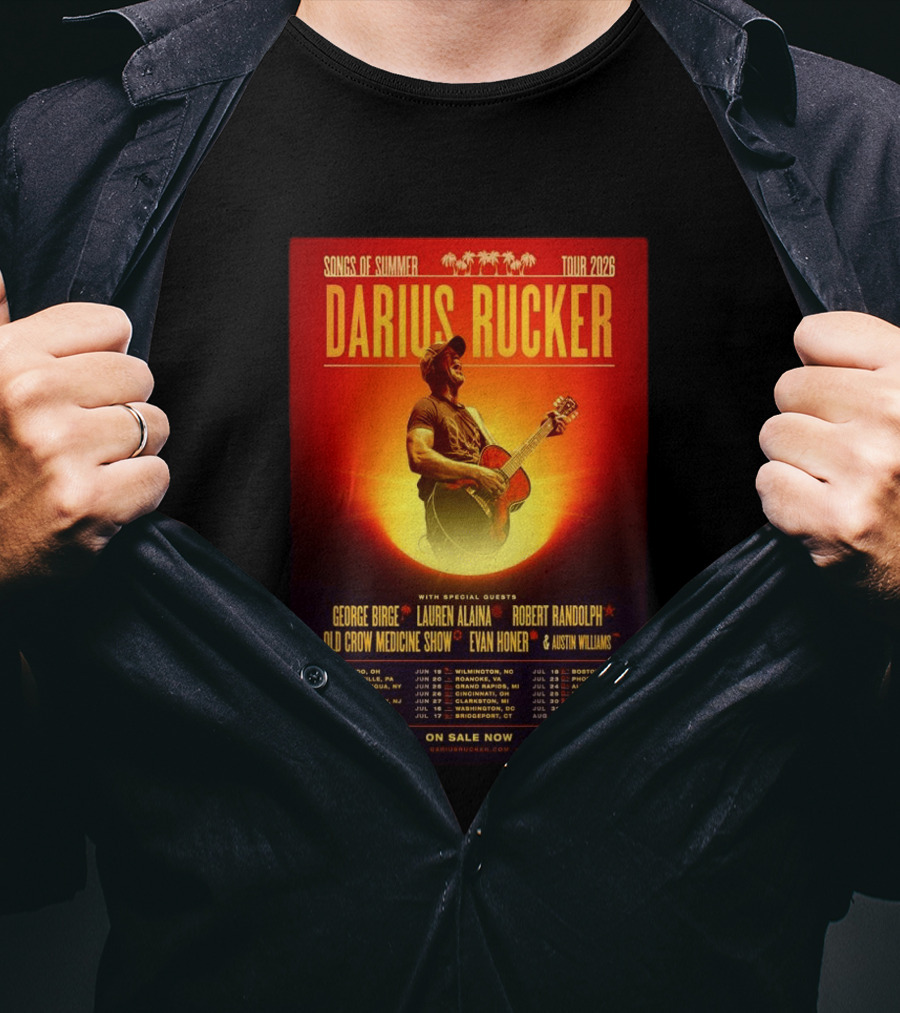 Darius Rucker Songs Of Summer Tour 2026 With Special Guests T-Shirt