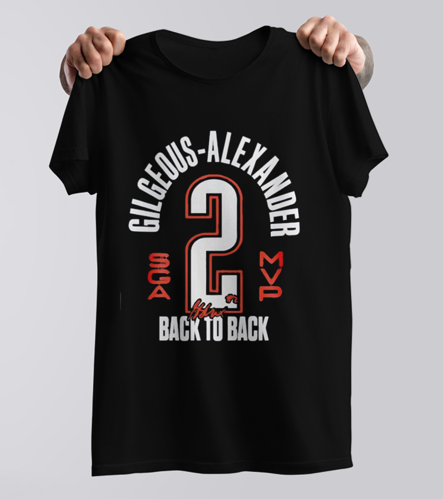 Gilgeous Alexander 2 MVP Back To Back SGA T-Shirt