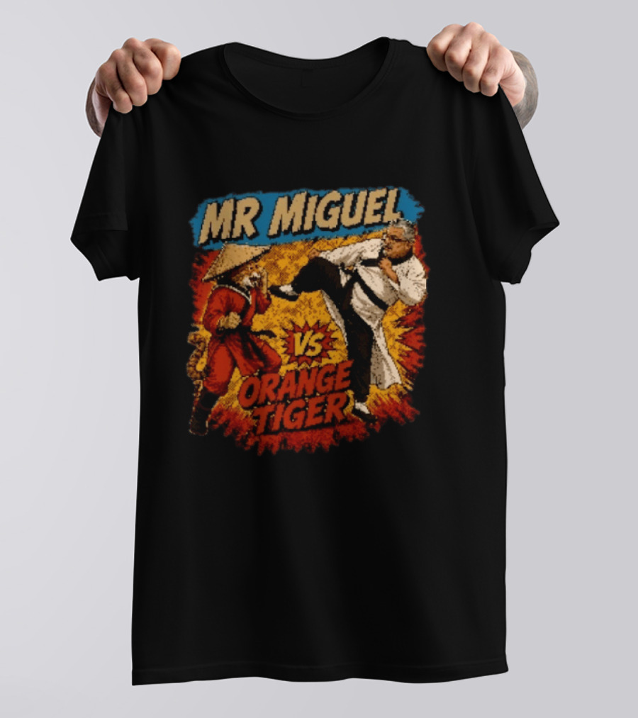 Mr Miguel Vs Orange Tiger Martial Arts Showdown T-Shirt