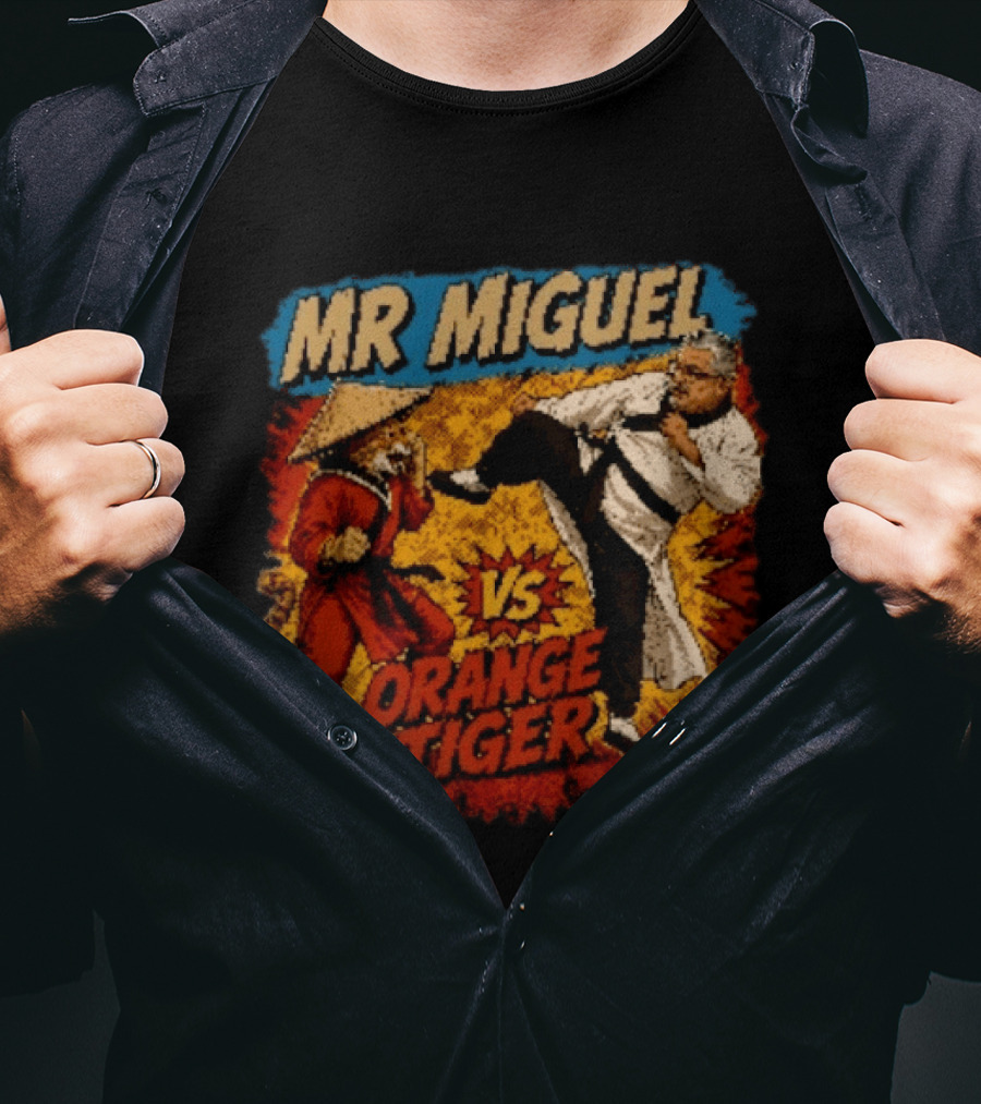 Mr Miguel Vs Orange Tiger Martial Arts Showdown T-Shirt
