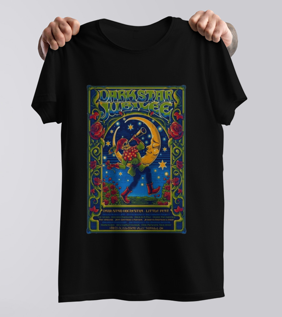 Dark Star Jubilee 2026 Dark Star Orchestra Little Feat May 22 24 Legend Valley Thornville OH T-Shirt