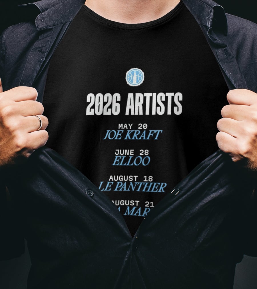 Chicago Sky Basketball Skytown Series 2026 Artists Joe Keartt Kileo Le Montymer Lisa Marie T-Shirt