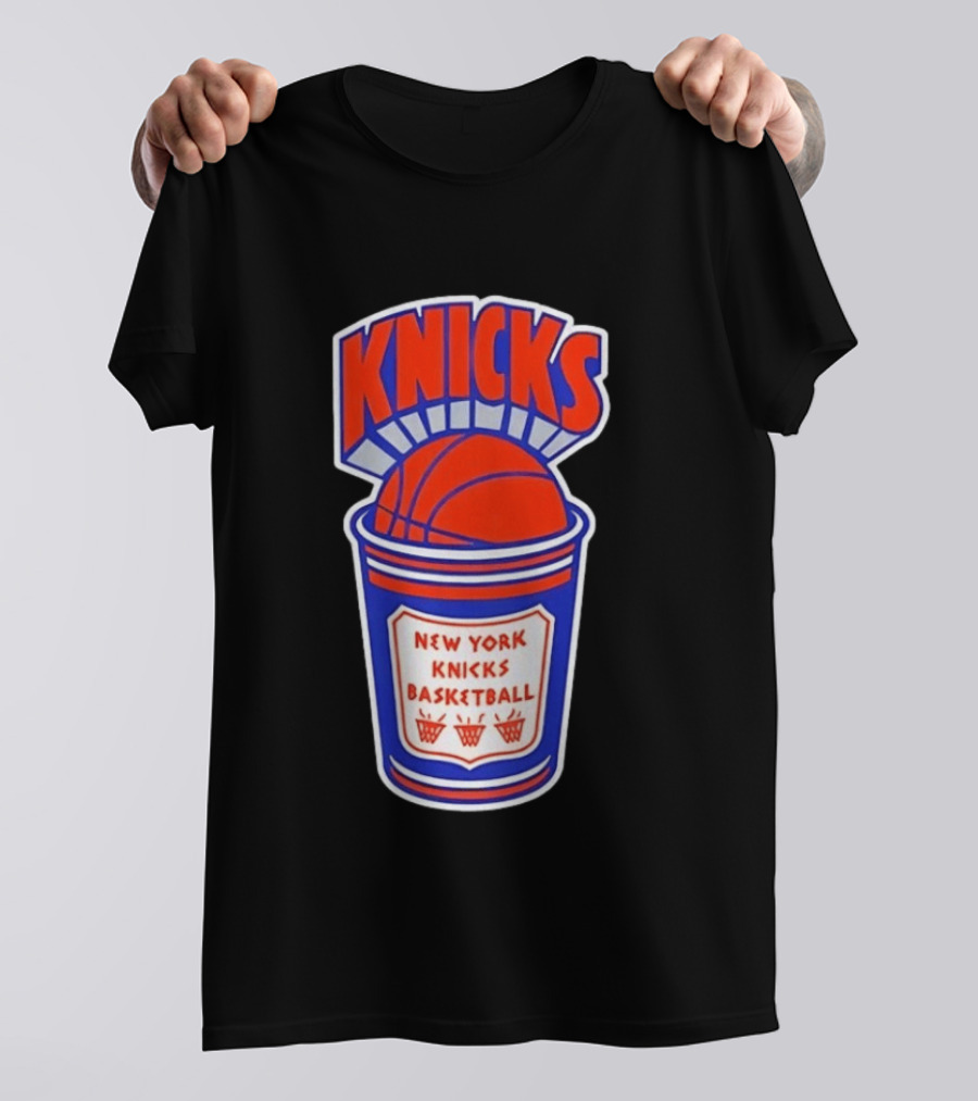 New York Knicks Basketball Orange Cup Knicks T-Shirt