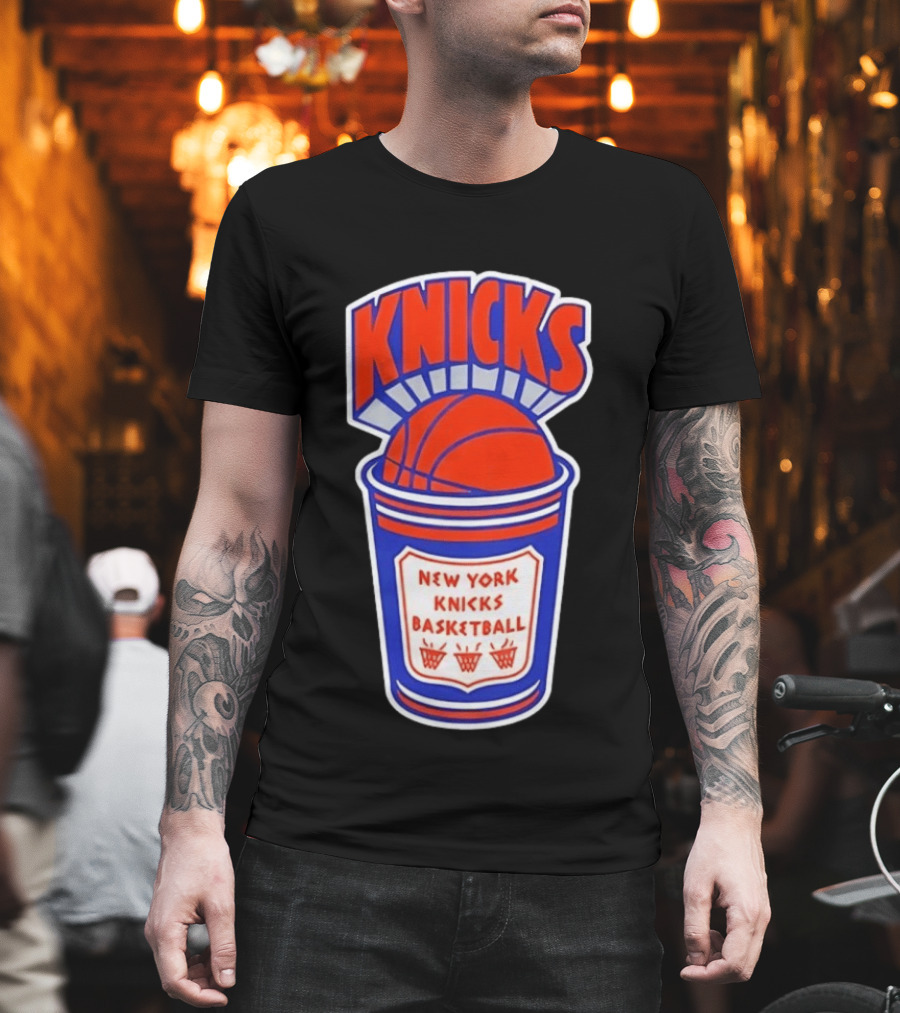New York Knicks Basketball Orange Cup Knicks T-Shirt