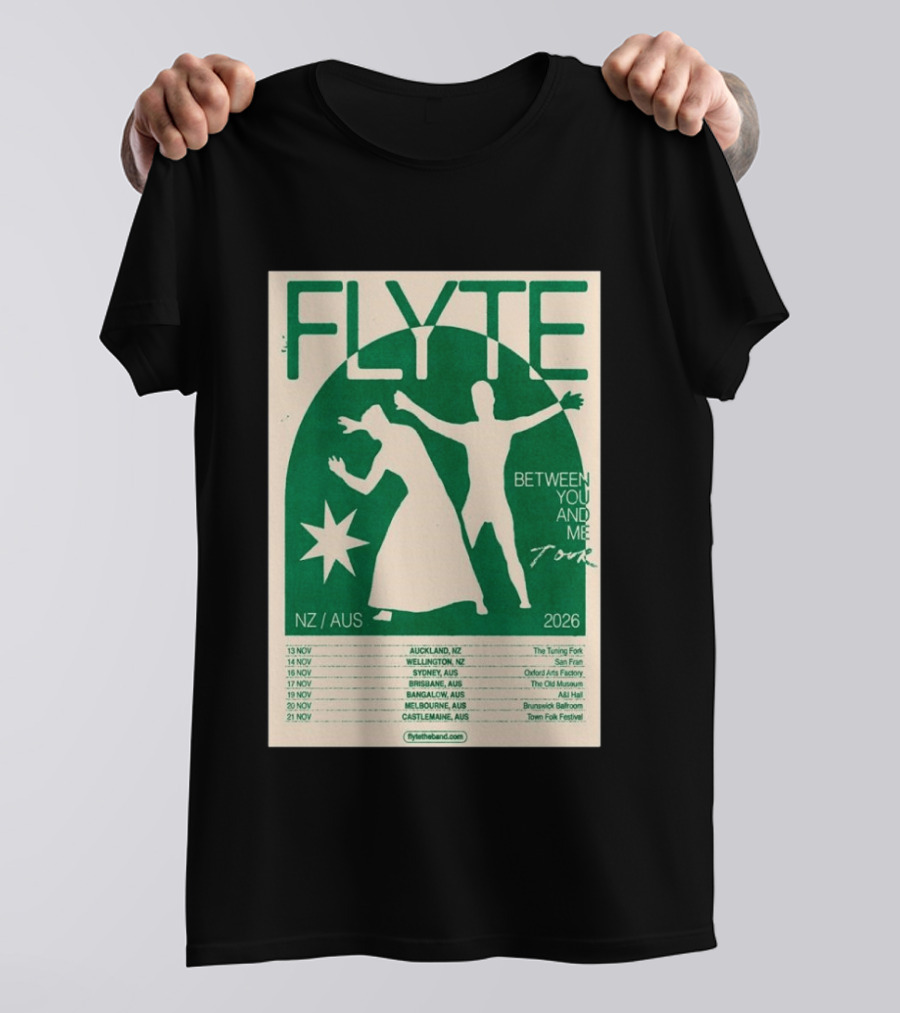 Flyte Between You And Me Tour NZ AUS 2026 T-Shirt