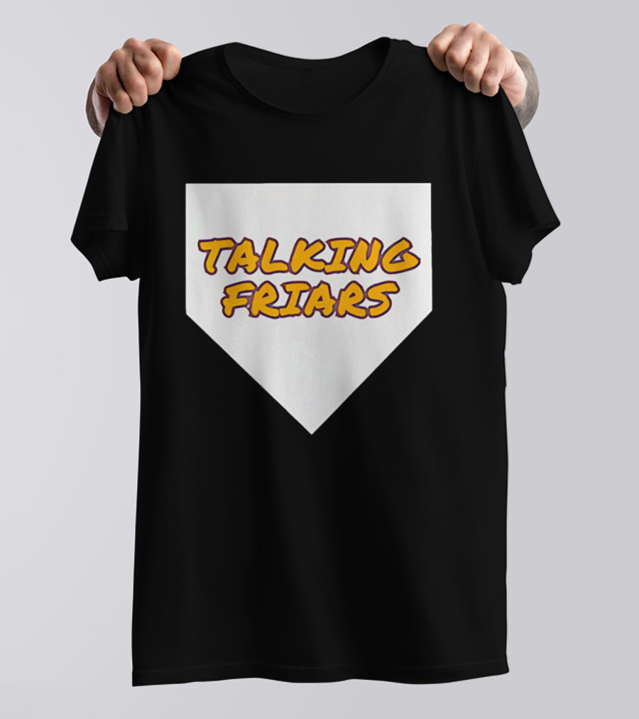 Talking Friars 2026 Baseball Home Plate Marker T-Shirt