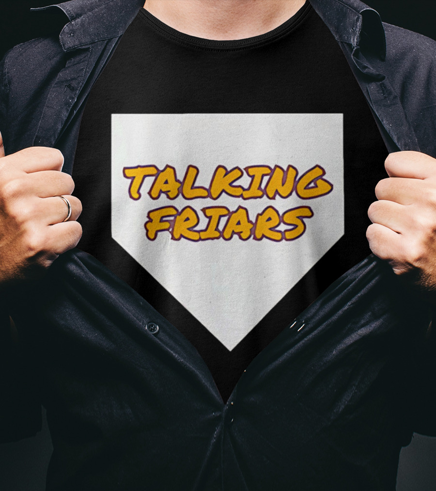 Talking Friars 2026 Baseball Home Plate Marker T-Shirt