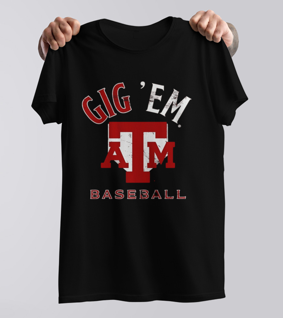 Texas A&M Gig 'Em Baseball Home Plate T-Shirt