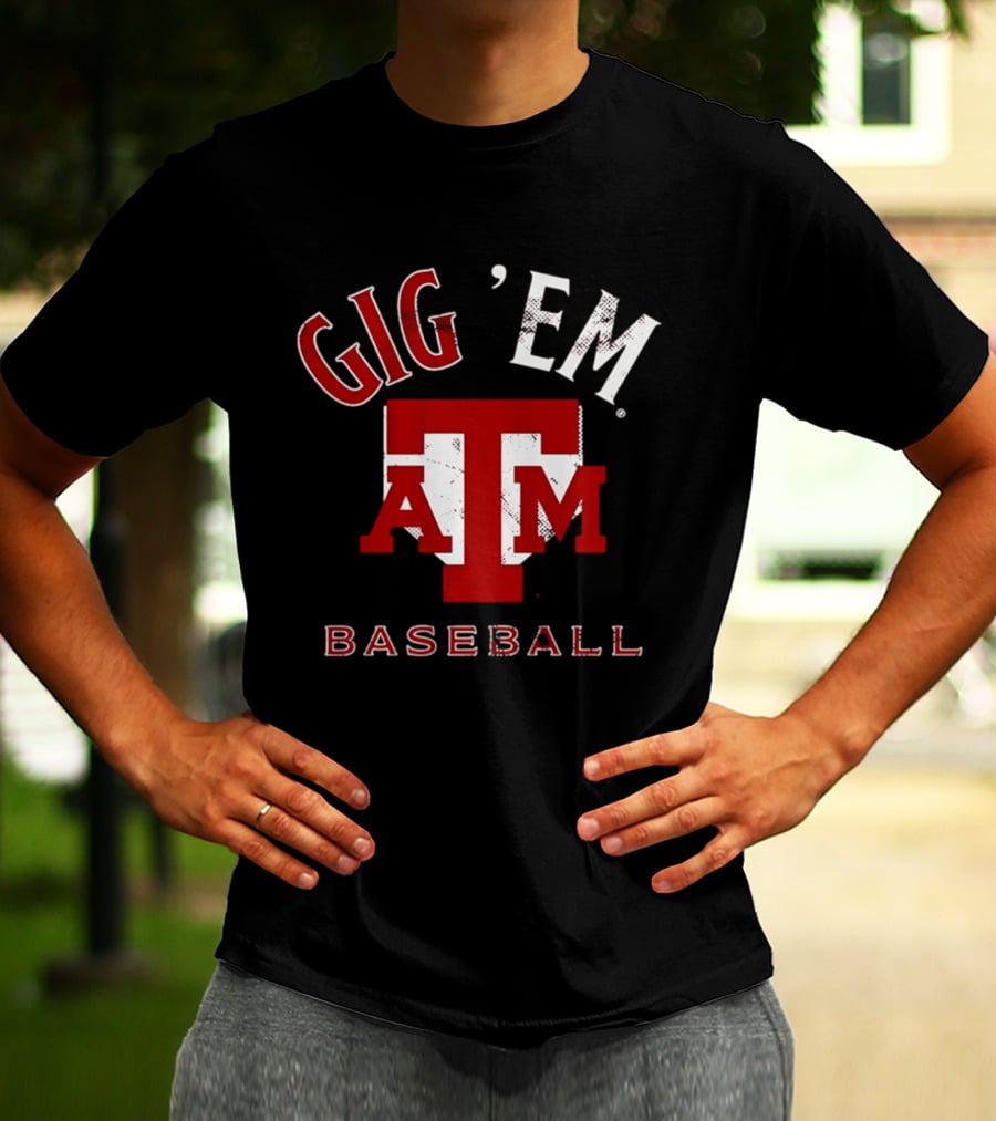 Texas A&M Gig 'Em Baseball Home Plate T-Shirt