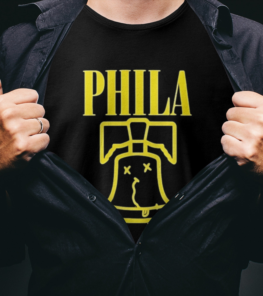 Phila Liberty Bell Icon With Smells Like Philly Spirit T-Shirt