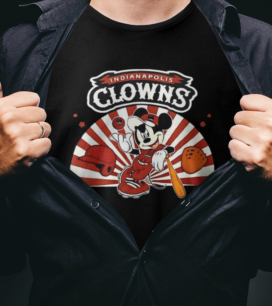 Indianapolis Clowns Mickey Mouse Baseball 2026 Vintage Style Sports Team T-Shirt