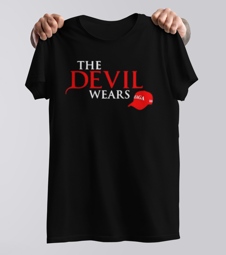 The Devil Wears MAGA Hat Red T-Shirt