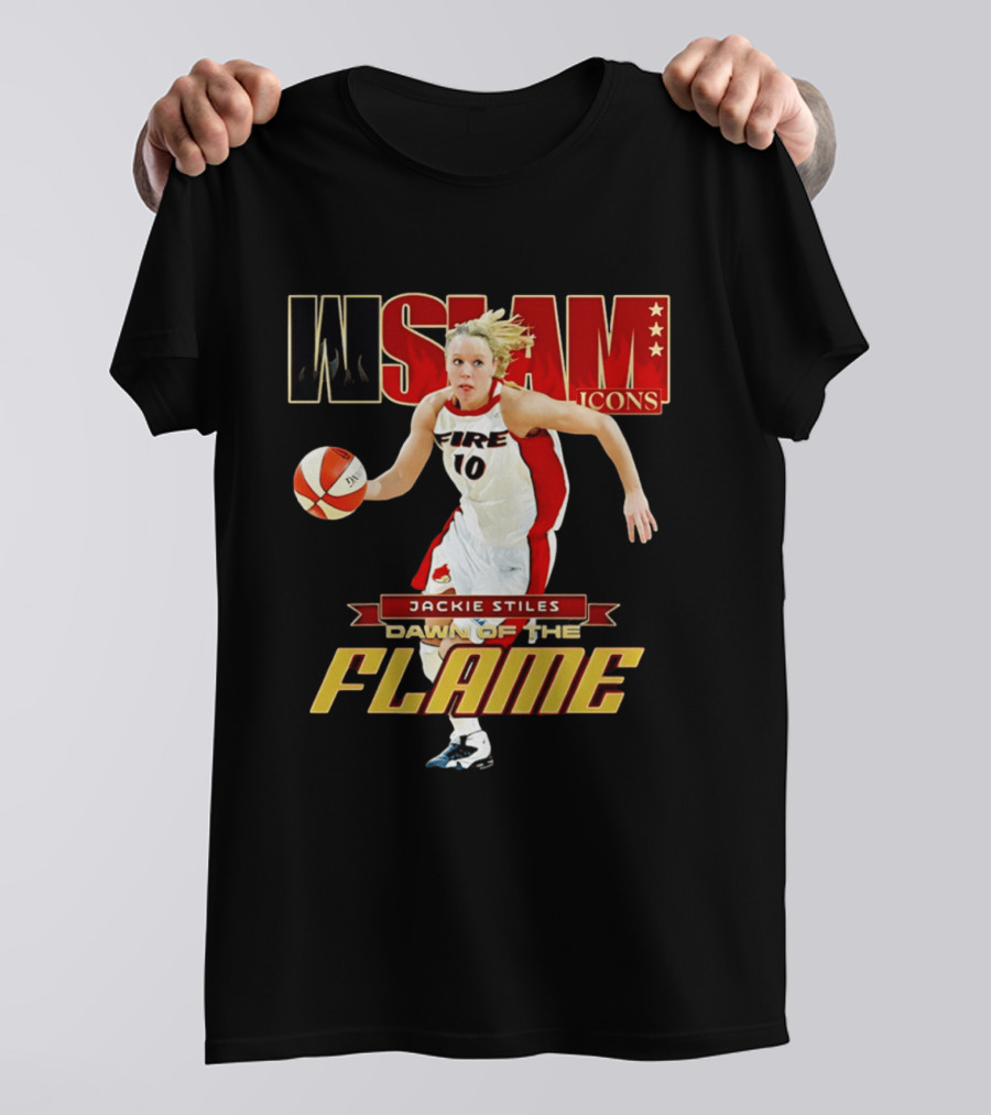 WSlam Icons Jackie Stiles Fire Dawn Of The Flame T-Shirt
