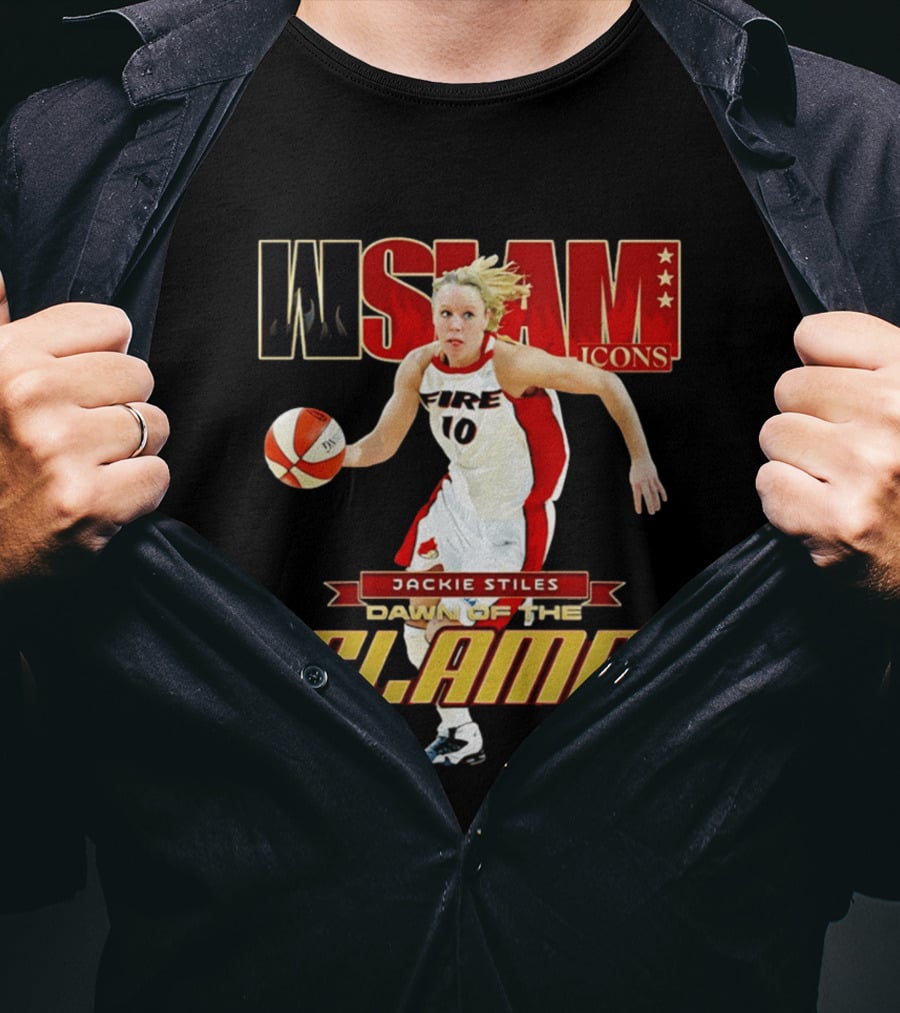 WSlam Icons Jackie Stiles Fire Dawn Of The Flame T-Shirt