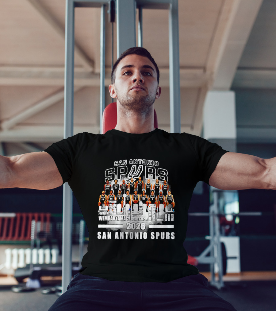 San Antonio Spurs Players 2026 Names Lineup T-Shirt