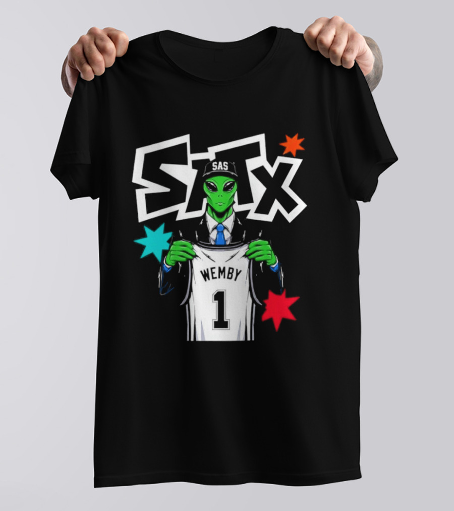 SATX SAS Wemby Alien Holding Wemby 1 Jersey T-Shirt