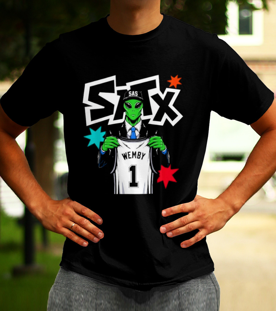 SATX SAS Wemby Alien Holding Wemby 1 Jersey T-Shirt