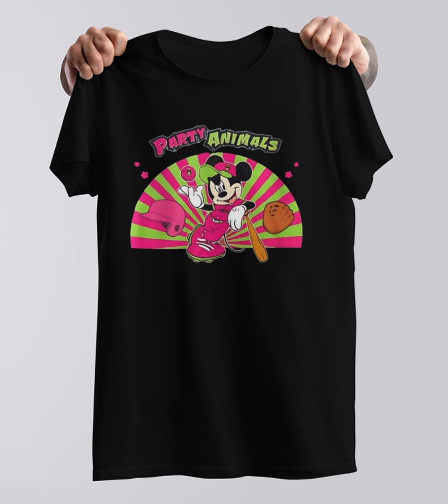 Savannah Party Animals Mickey Mouse Baseball Fun 2026 T-Shirt
