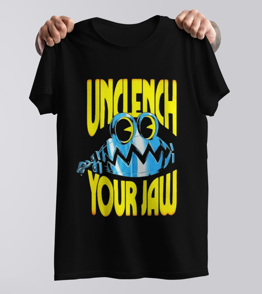 Unclench Your Jaw Blue Metal Trap Cartoon T-Shirt