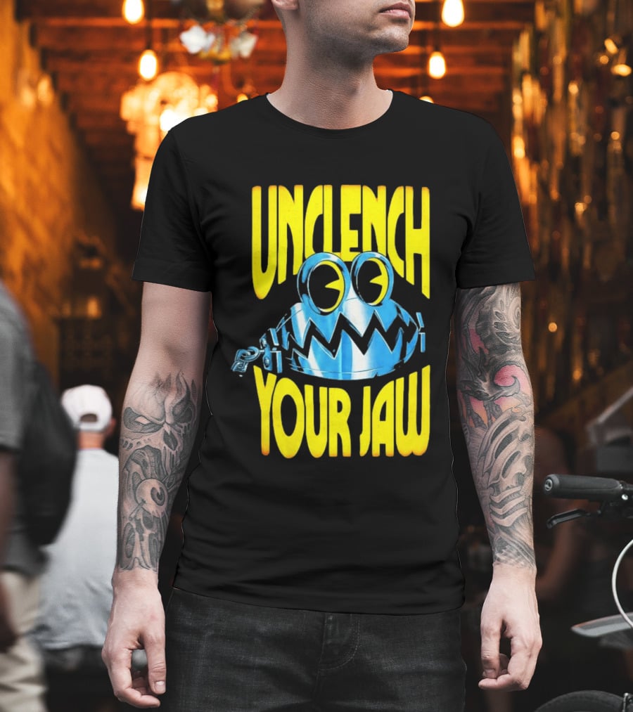 Unclench Your Jaw Blue Metal Trap Cartoon T-Shirt