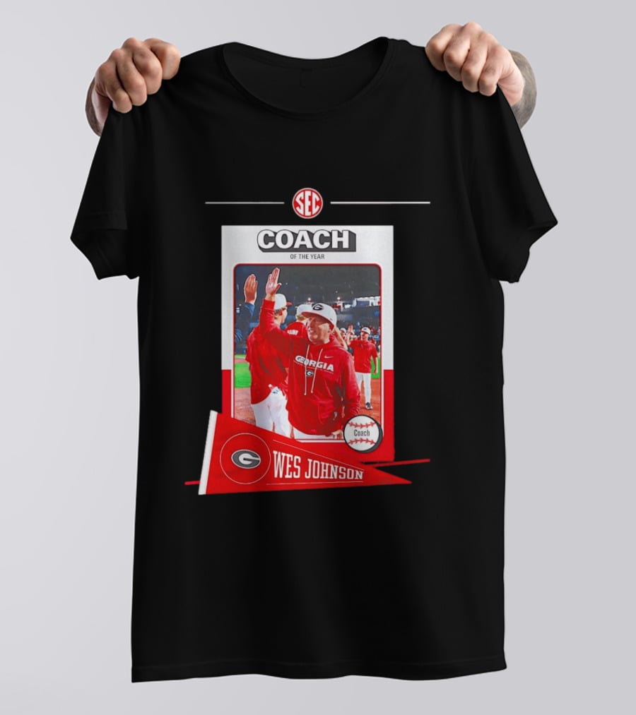 Georgia Bulldogs Wes Johnson SEC Coach Of The Year 2026 T-Shirt