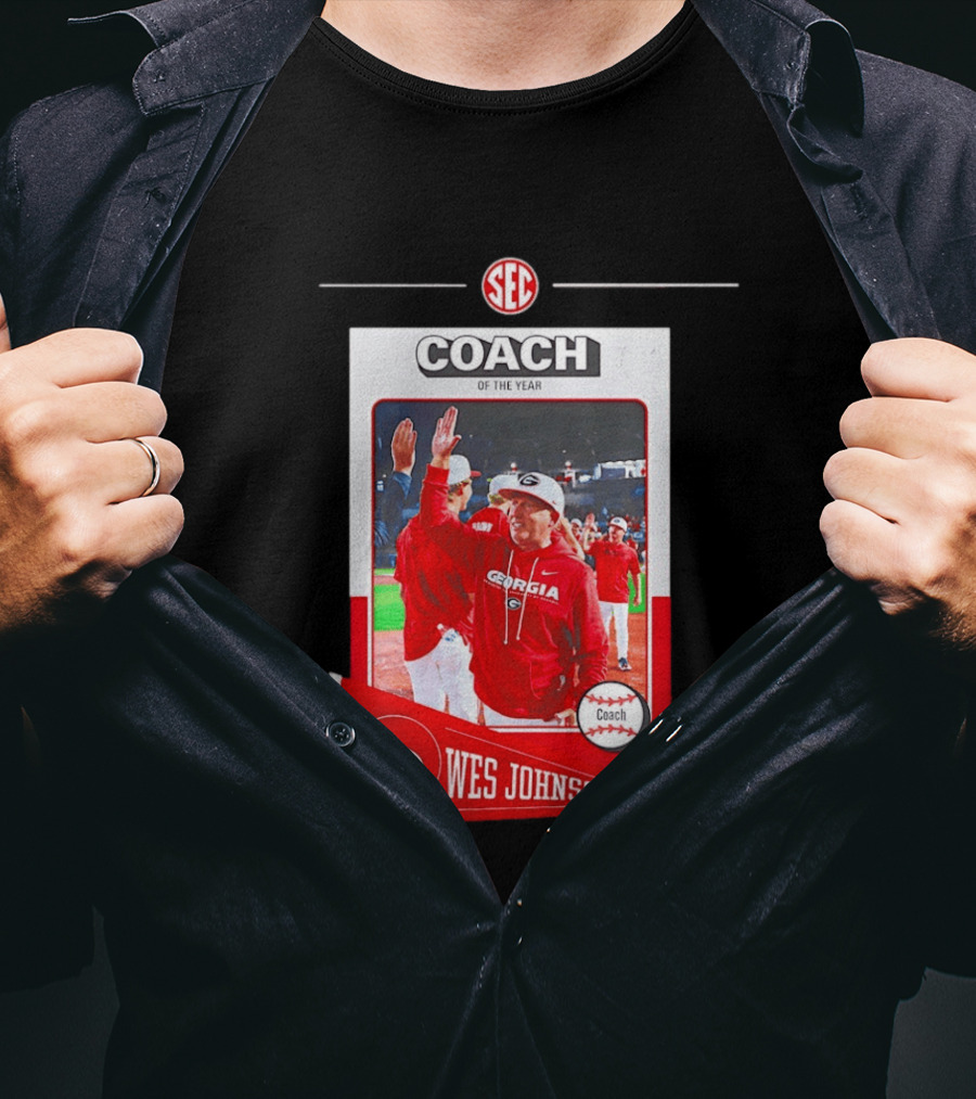 Georgia Bulldogs Wes Johnson SEC Coach Of The Year 2026 T-Shirt
