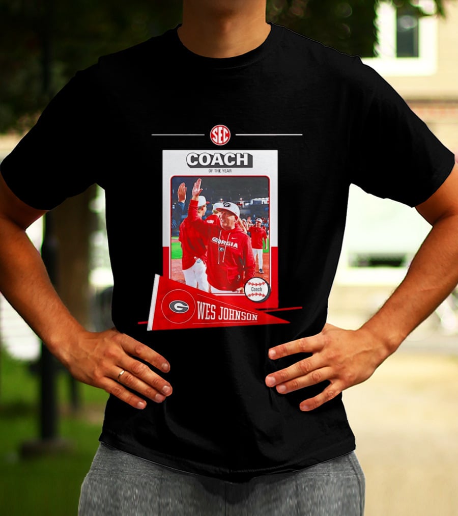 Georgia Bulldogs Wes Johnson SEC Coach Of The Year 2026 T-Shirt