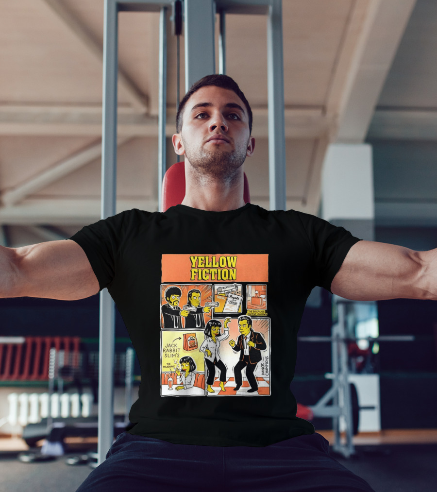 Yellow Fiction Royale Cheese Dance Champions Jack Rabbit Slim's T-Shirt