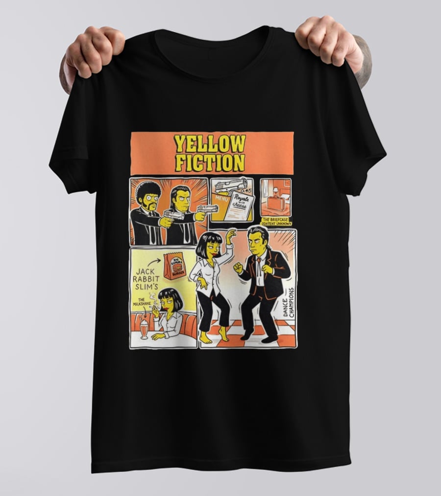 Yellow Fiction Royale Cheese Dance Champions Jack Rabbit Slim's T-Shirt