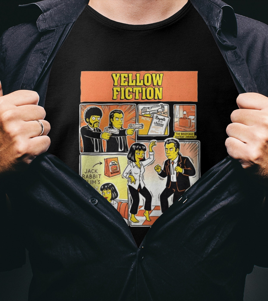 Yellow Fiction Royale Cheese Dance Champions Jack Rabbit Slim's T-Shirt