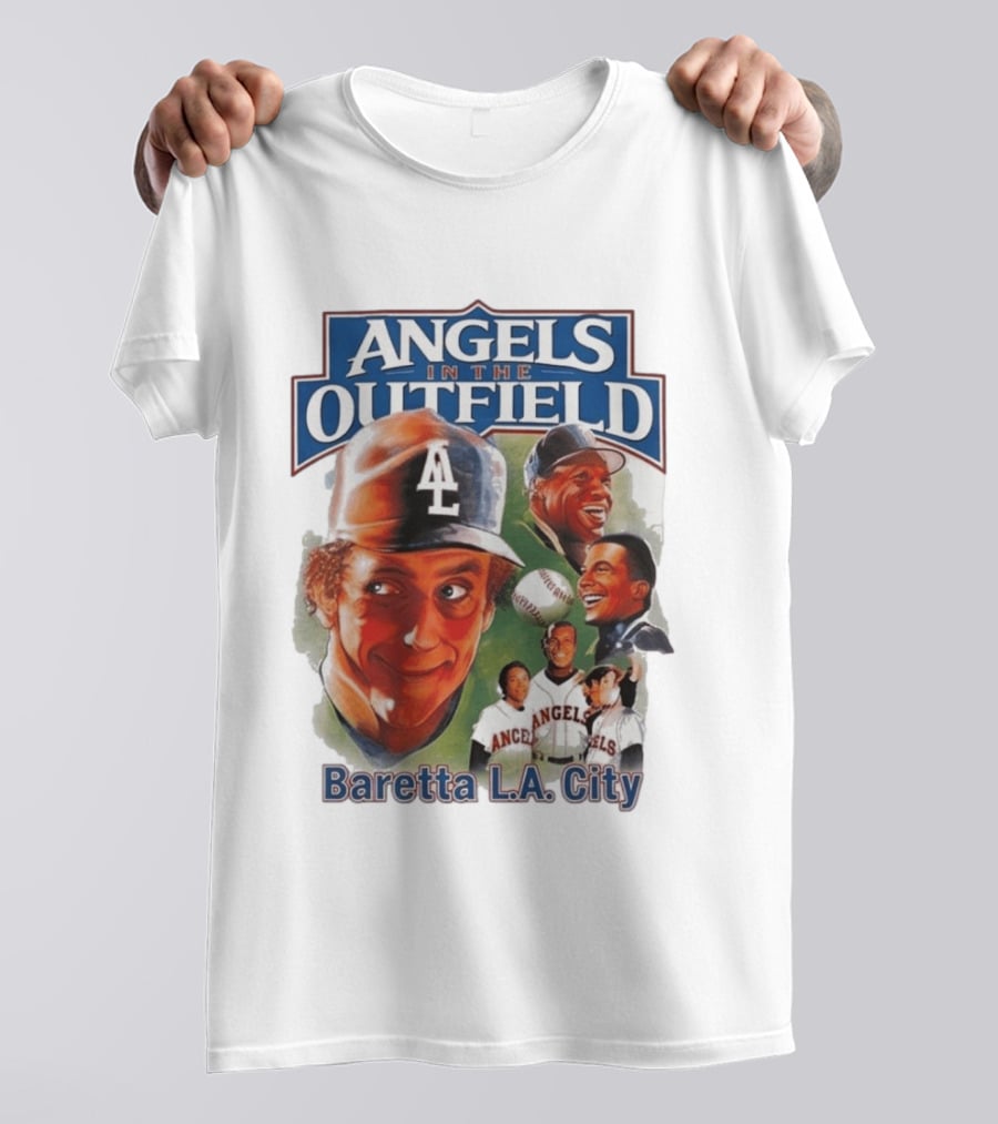 Angels In The Outfield Baretta LA City Players Baseball Movie T-Shirt