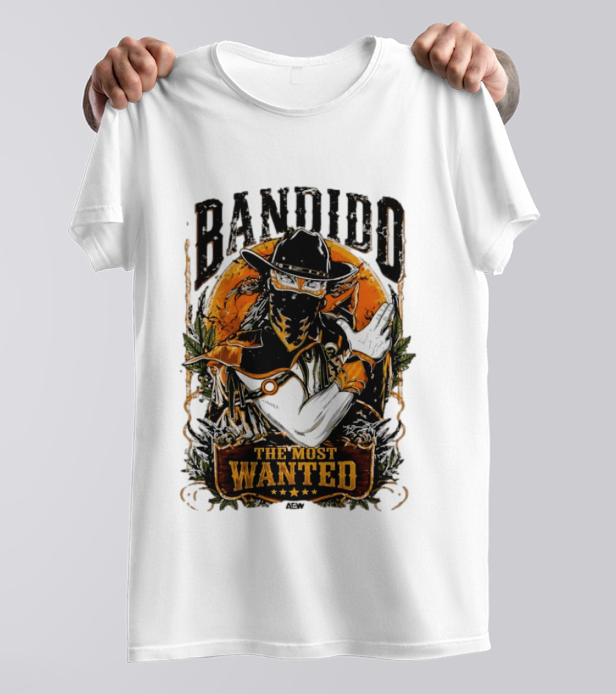 Bandido El Más Buscado The Most Wanted Cowboy Outlaw Western T-Shirt