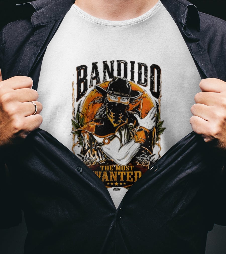 Bandido El Más Buscado The Most Wanted Cowboy Outlaw Western T-Shirt