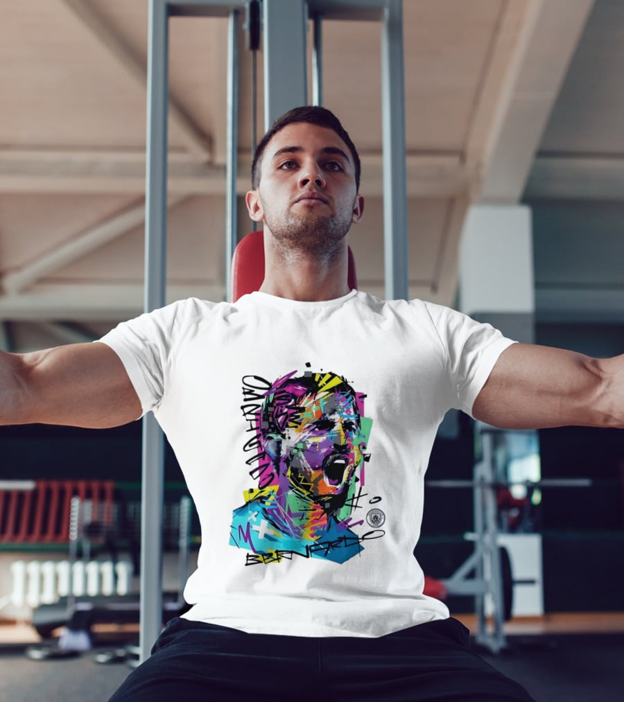 Bernardo Silva Manchester City FC 2026 Dynamic Paint Explosion T-Shirt