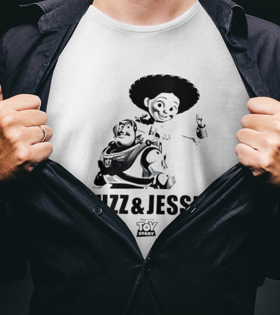 Buzz Lightyear Jessie Toy Story Disney Cartoon Characters T-Shirt