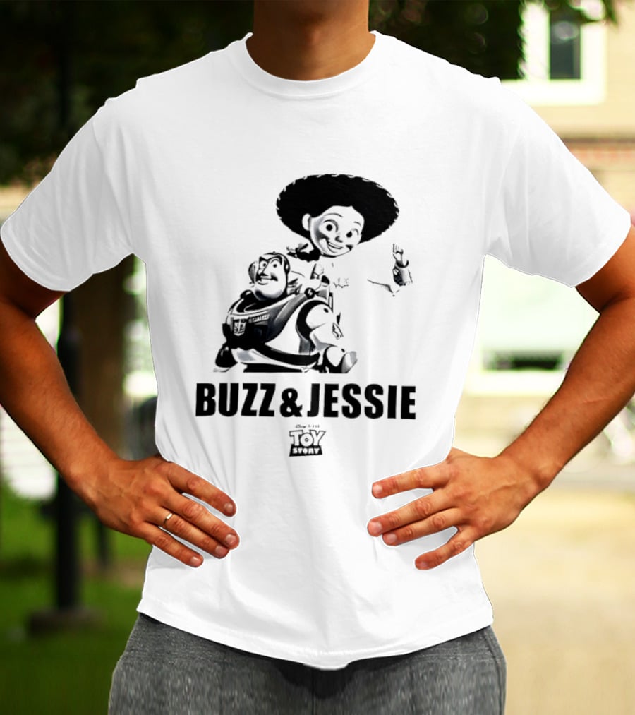 Buzz Lightyear Jessie Toy Story Disney Cartoon Characters T-Shirt