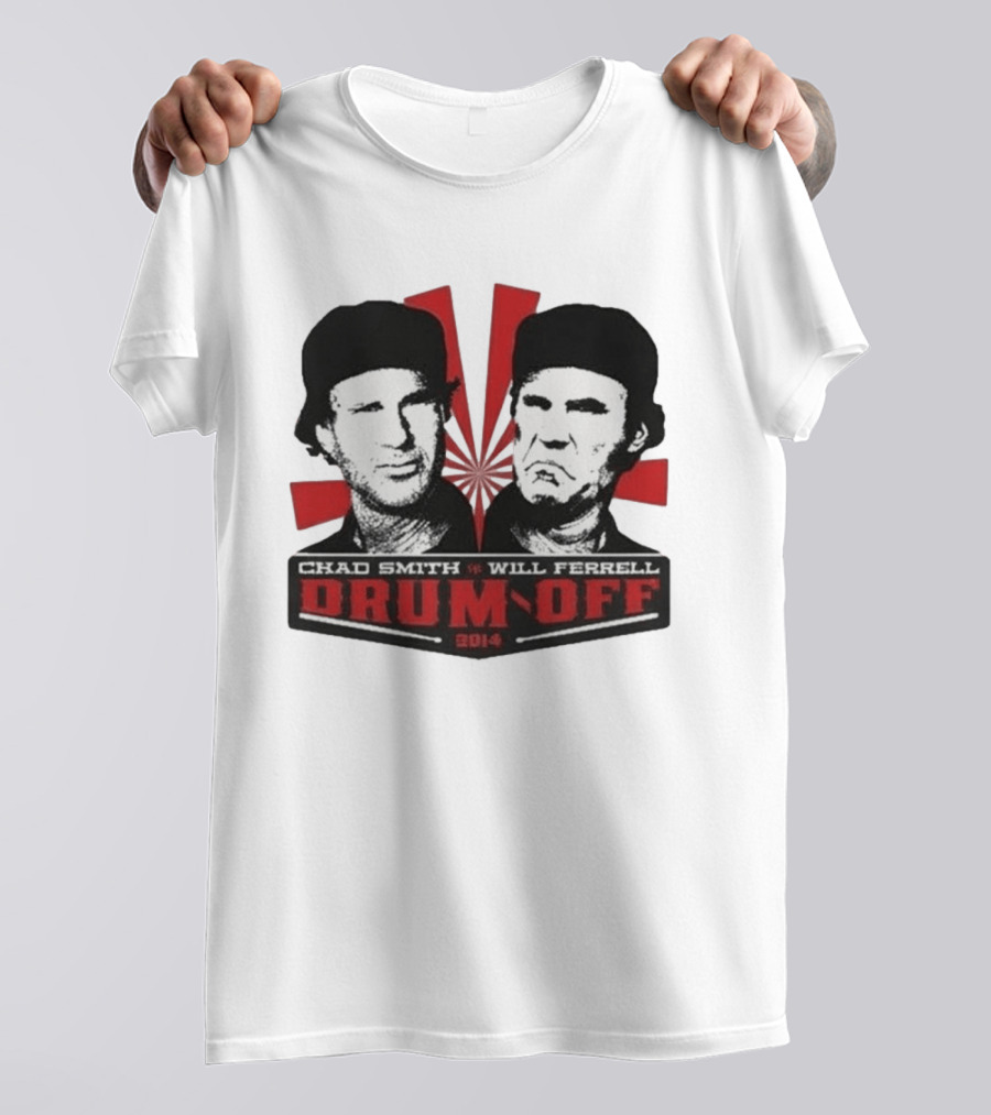 Chad Smith Will Ferrell Drum Off 2014 Event T-Shirt