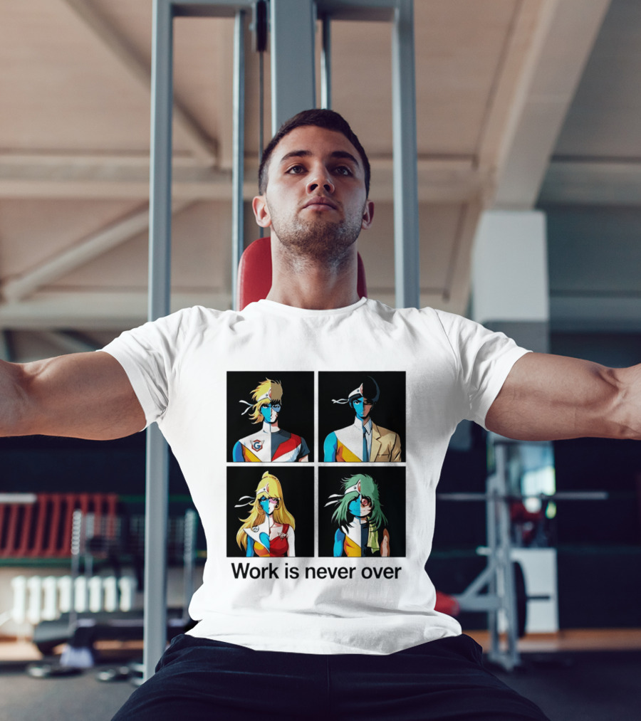 Crescendolls Work Is Never Over Daft Punk Interstella 5555 Characters T-Shirt