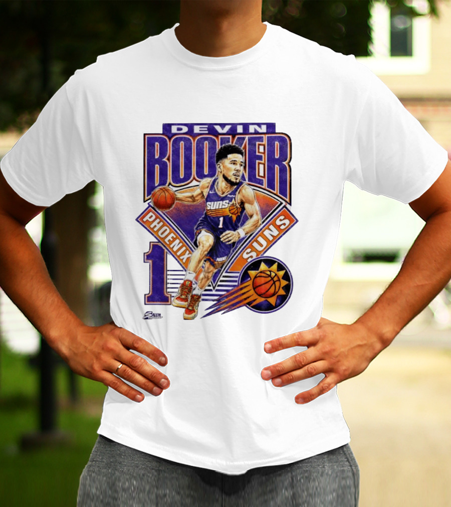 Devin Booker Phoenix Suns Basketball Number 1 Jersey T-Shirt