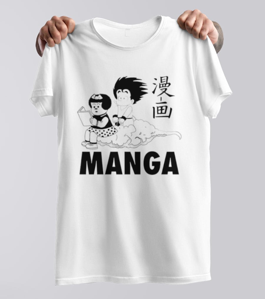Manga Characters Riding Nimbus Cloud Goku T-Shirt