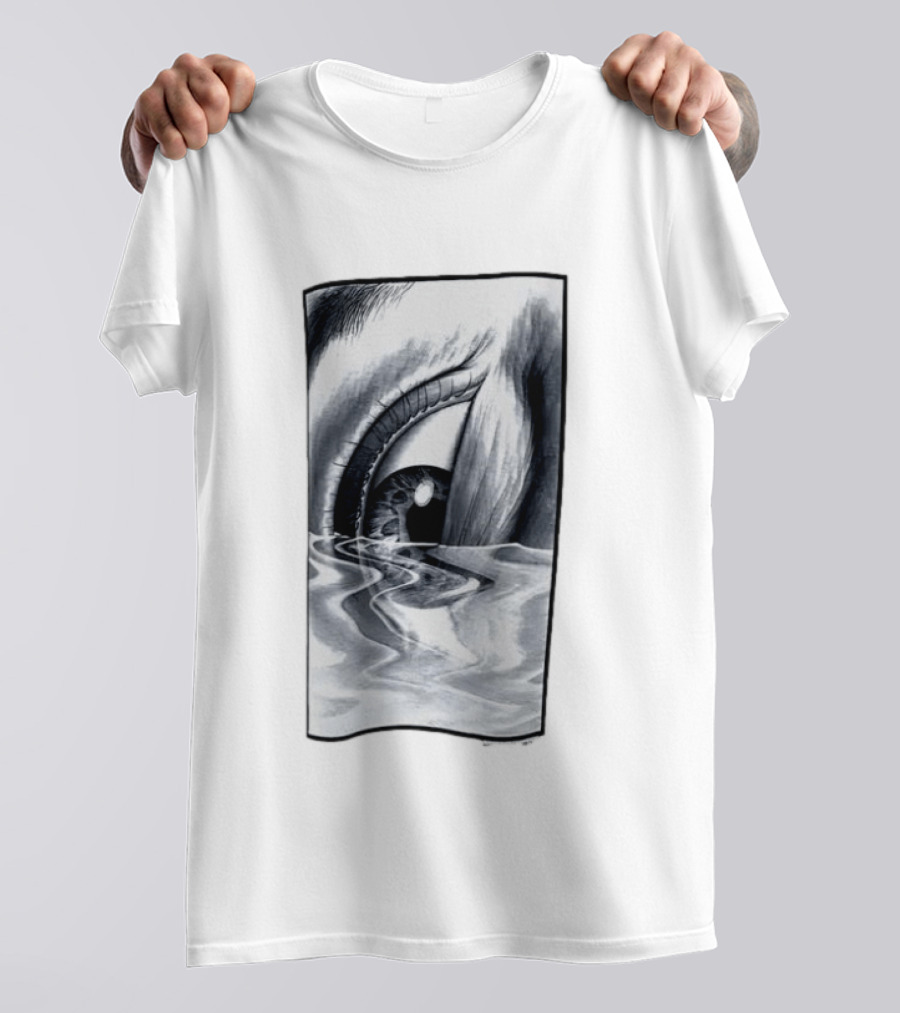 Drowning Eye 1997 Monochrome Reflection Water Ripple T-Shirt