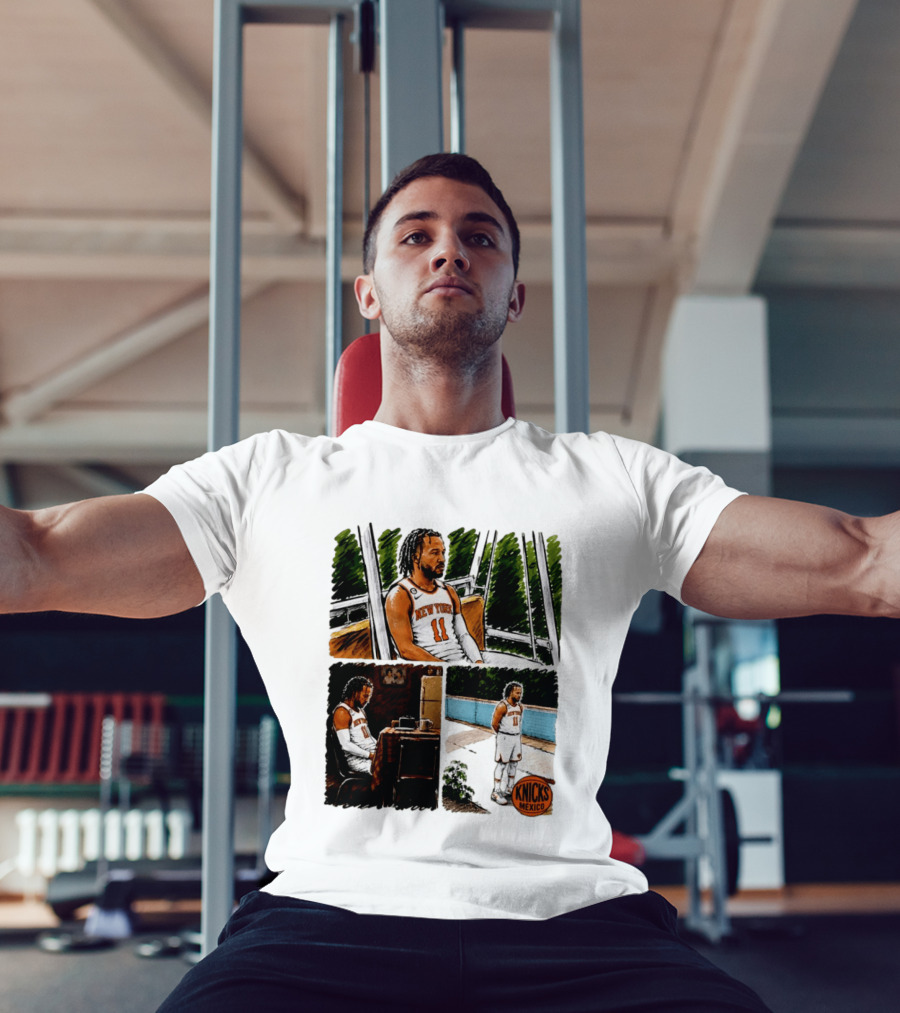 Jalen Brunson New York Knicks NBA Mexico Waiting For The Next Victim Meme T-Shirt
