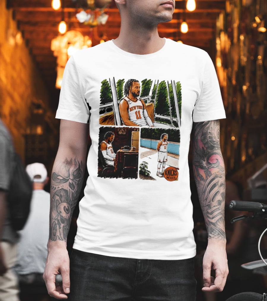 Jalen Brunson New York Knicks NBA Mexico Waiting For The Next Victim Meme T-Shirt